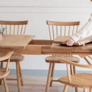 Easy, Extendable Console Table with extension leaves holder